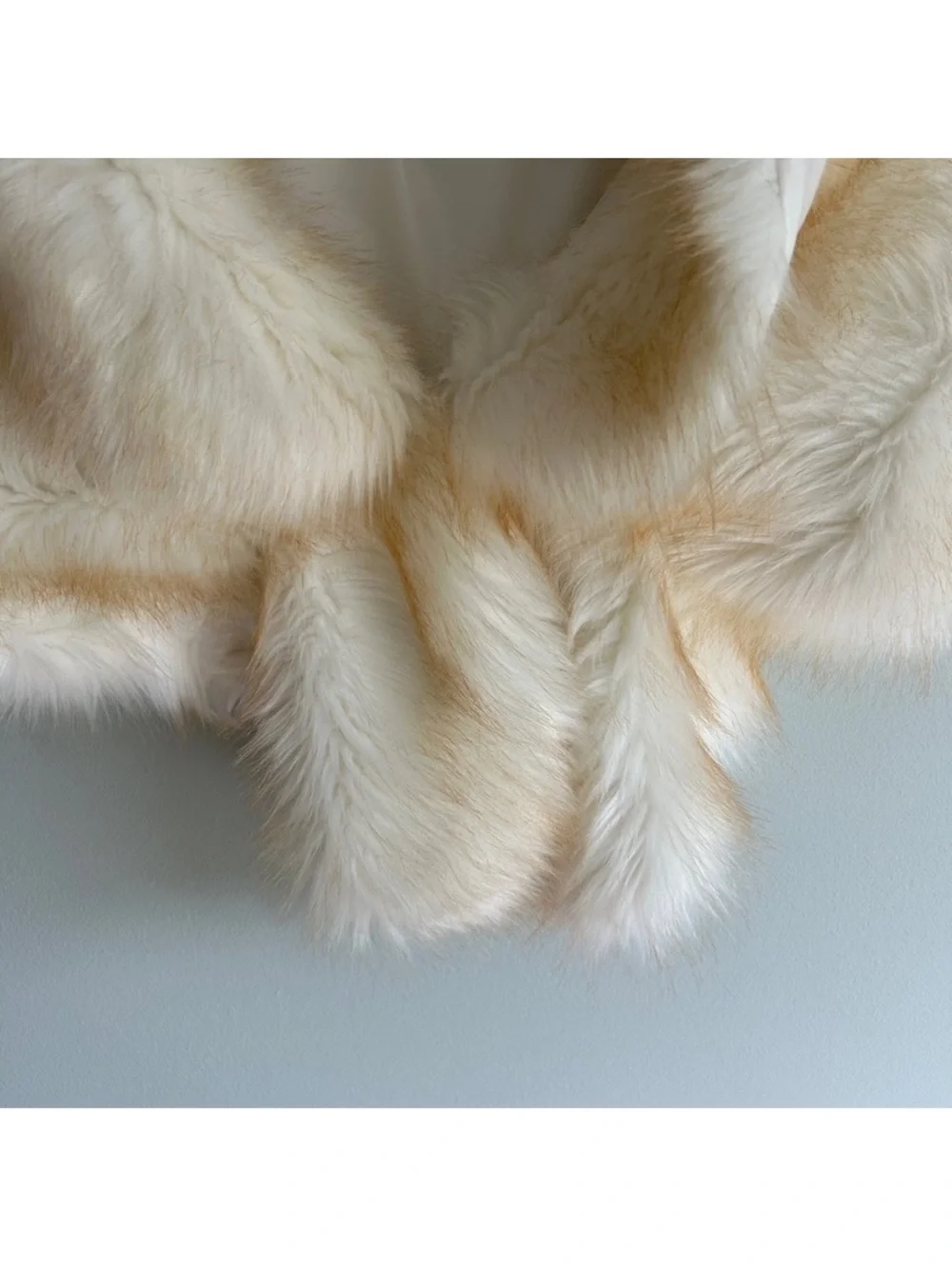 Ivory Faux Fur Shawl Stole